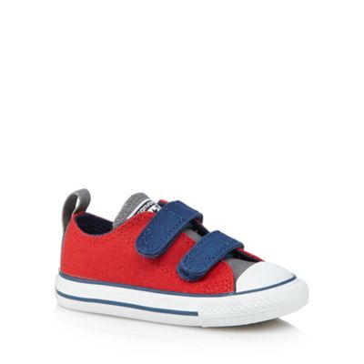Converse Babies red 'All Star' two tab trainers